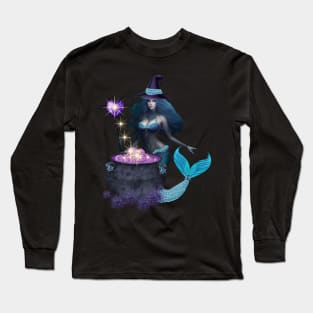 Merwitch With Her Magic Potion Long Sleeve T-Shirt